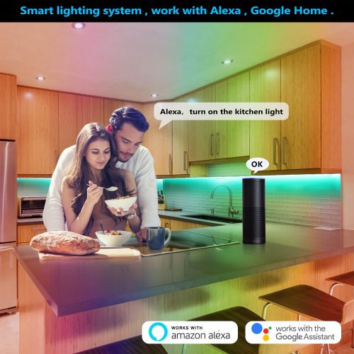  Nexlux LED Strip Lights, WiFi Wireless Smart Phone Controlled Light Strip LED Kit 5050 LED Lights,Working with Android and iOS System,Alexa, Google Assistant