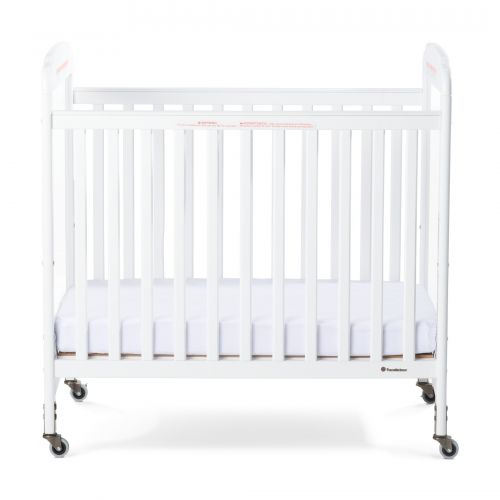  Next Gen Serenity Fixed-Side Compact Clearview Crib - White by Foundations