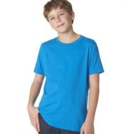 Next Level Boys Turquoise Cotton Premium Short-sleeve Crew T-shirt