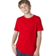 Next Level Boys Red Cotton Premium Short-sleeve Crew T-shirt