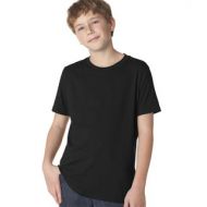 Next Level Boys Black Cotton Premium Short-sleeve Crew T-shirt