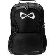 Nfinity Classic Cheer Backpack For Cheerleading With Detachable Purse and Laptop Sleeve - Black