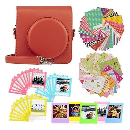  Ngaantyun Camera Accessories Bundle Kit for Instax Square SQ1 Instant Camera, Camera Case/Border Stickers/Desktop Stand Frames/Photo Lace Bag