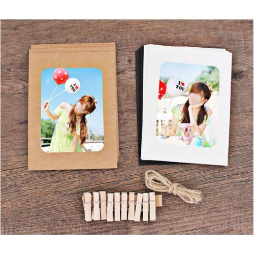  Ngaantyun 10 Pcs Paper Photo Frame Set for HP Printer Compatible with Fujifilm Instax Mini Liplay, Mini 9, Mini 8, Mini 8+, Mini 70, Mini 7s, Mini 25, Mini 50S, Mini 90 / Polaroid