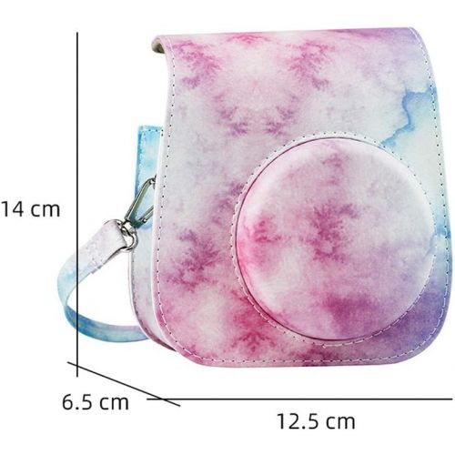  Ngaantyun Leather Camera Case Compatible with Fujifilm Instax Mini 11 Instant Camera with Adjustable Strap (Oil Painting)
