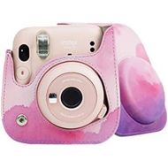 Ngaantyun Leather Camera Case Compatible with Fujifilm Instax Mini 11 Instant Camera with Adjustable Strap (Dream Cloud)
