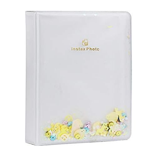  Ngaantyun Quicksand Photo Album For Fujifilm Instax Mini 9 8 70s 25 Mini Liplay Films Name Card HP Sprocket Photo Printer/Polaroid Snap, Z2300, Instant Cameras Zip Instant Printer(