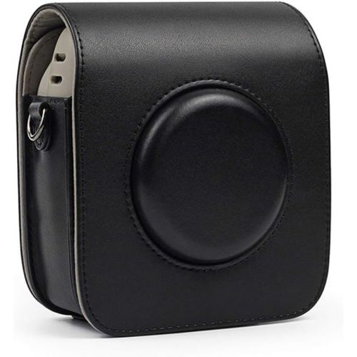  Ngaantyun Vintage Camera Case Protective Leather Bag with Shoulder Strap Compatible with Fujifilm Instax Square SQ20 Instant Film Camera - Black