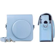 Ngaantyun Protective Case for Instax Square SQ1 Instant Camera, Leather Bag Cover with Adjustable Shoulder Strap - Glacier Blue