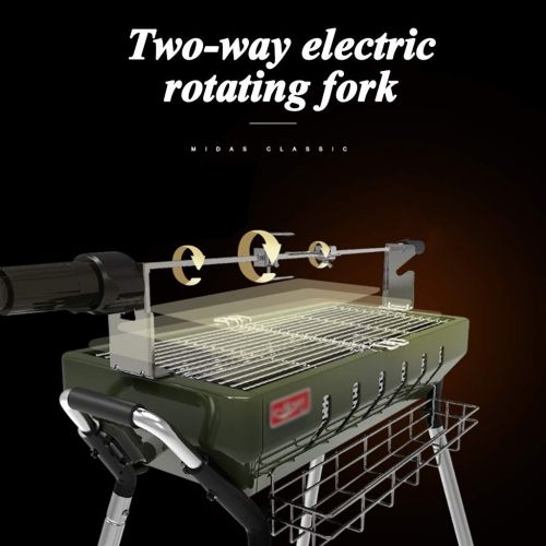  Nhlzj BBQ supplies / barbecue Easy Barbecues Set Barbecue Detachable Barbecue Portable Collapsible Carbon Oven Stainless Steel Grill Electric Rotary Fork Travel Outdoor Picnic Barbecue T