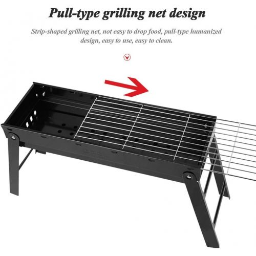  Nhlzj BBQ supplies / barbecue Easy Barbecues Set Mini Grill Detachable Barbecue Portable Carbon Oven Stainless Steel Folding Grill Independent Charcoal Basin Travel Outdoor Picnic Barbec