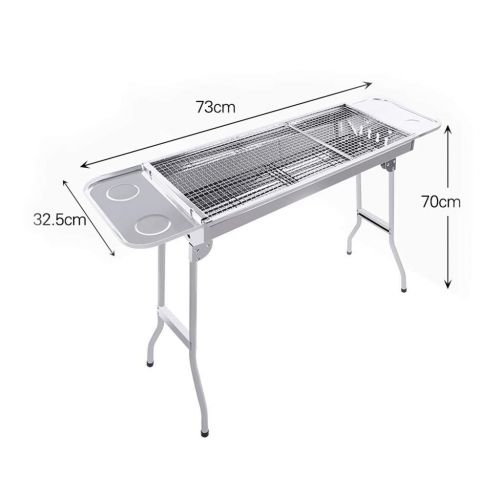  Nhlzj BBQ supplies / barbecue Easy Barbecues Tool Set Stainless Steel Grill Outdoor Stove Charcoal Grill Patio Grill for More Than 5 People Folding Picnic Oven Full Accessories Outdoor b