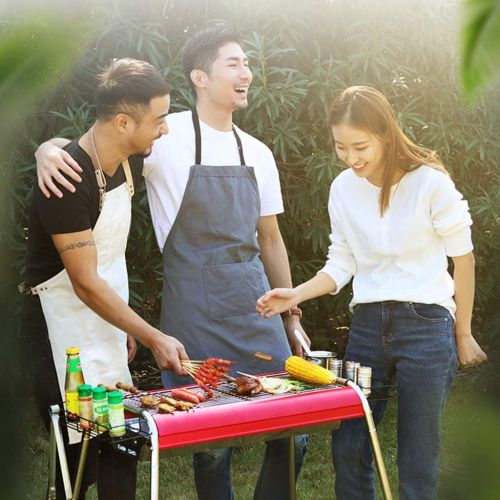  Nhlzj BBQ Supplies/Barbecue Easy Barbecues Tool Set Charcoal Grill Stainless Steel Grill Outdoor Oven Patio Grill Accessories Picnic Beach Party BBQ, Collapsible Grill Outdoor Barb