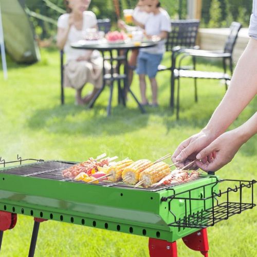  Nhlzj BBQ Supplies/Barbecue Easy Barbecues Tool Set Outdoor Grill Stainless Steel Grill Charcoal Tool Garden Picnic Stove for 5 Or More People Outdoor Barbecue Supplies