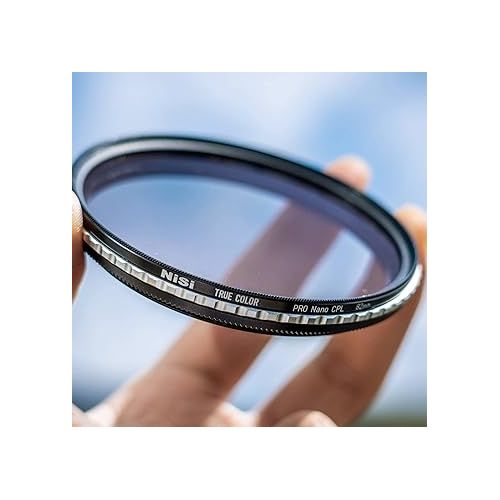  NiSi 58mm True Color PRO Nano CPL | Rotating Circular Polarizing Camera Lens Filter | Glare Reducing, Nano Coated Optical Glass, Zero Color Shift | Long-Exposure and Landscape Photography