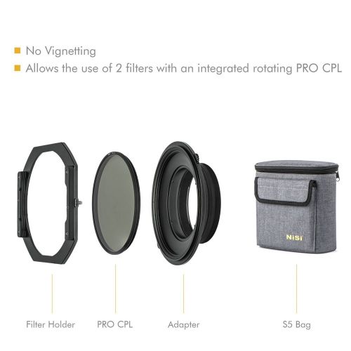  NiSi Filter Holder with CPL for Sigma 14mm F1.8 Lens  150mm for Ultra Wide Lenses from Ikan, Black (NIP-FH150-S5-SI14)