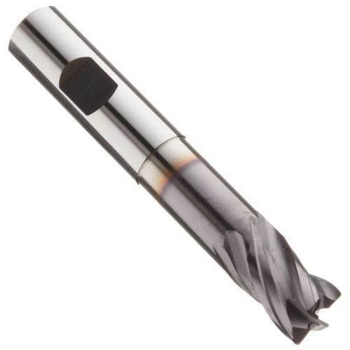  Niagara Cutter N60739 Carbide Square Nose End Mill, Weldon Shank, AlTiN Finish, Roughing and Finishing Cutting, 30-Degree Helix, 4-Flute, 4 OAL, 0.375 Cut Diameter, 0.375 Shank Dia