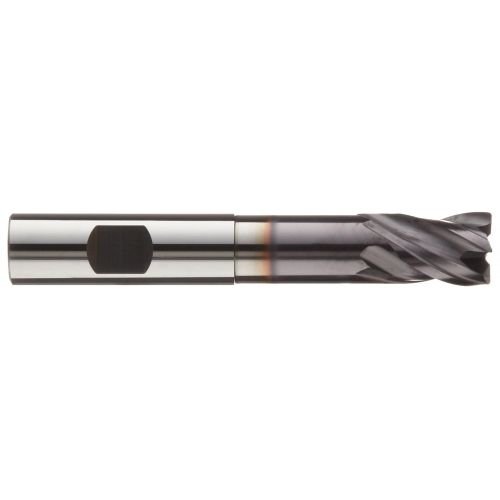  Niagara Cutter N60739 Carbide Square Nose End Mill, Weldon Shank, AlTiN Finish, Roughing and Finishing Cutting, 30-Degree Helix, 4-Flute, 4 OAL, 0.375 Cut Diameter, 0.375 Shank Dia