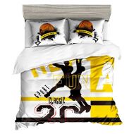 Nice BeddingWish 3D Sports Bed Set Men Boys Teens Kids (No Comforter) Sets Twin,Fun Basketball Compettion Bedding (1 Duvet Cover + 2 Pillowshams,3Pcs) -Twin