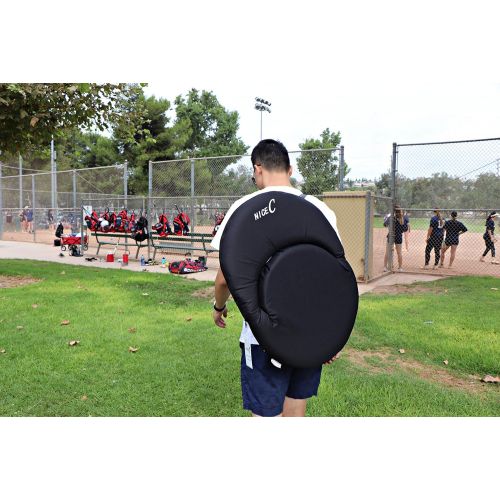  Nice C Stadium Seats, Bleachers Stadium Chairs, 10-Posisition Reclining Waterproof Cushion, Ultralight, Fordable, Portable Extra Thick Pading, with Shoulder Strap & Net Pocket Comp