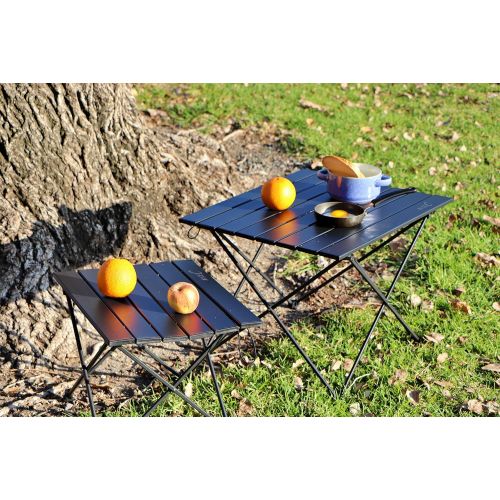  Nice C Folding Table, Portable Camping Table, Aluminum Collapsible Table top, Ultralight Compact with Carry Bag for Outdoor, Beach, BBQ, Picnic, Cooking, Festival, Indoor, Office(L