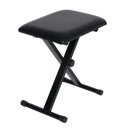  Nice1159 Bench Piano Stand Keyboard - Portable Music Adjustable 3-Positions Stool Chair Seat Size 15.7” (L) x 11.8”(W) Black New