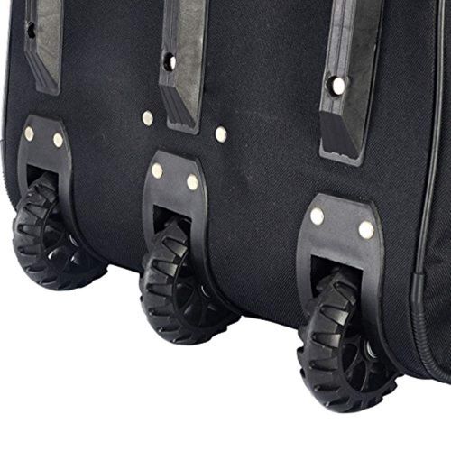  Nice1159 New 36 Rolling Tote Duffle Bag Wheeled Luggage Travel Duffle Suitcase- Collapsible Popular, Black (Only 5 pcs left)