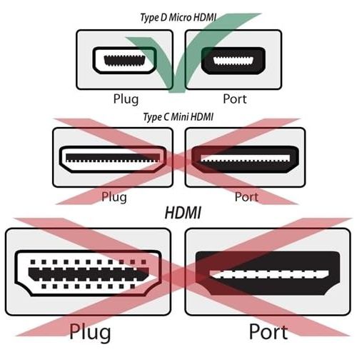  NiceTQ Mizar Micro HDMI to HDMI Male Cable -6ft for Cisco Flip Video UltraHD 3rd Generation