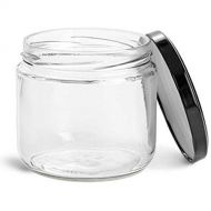 Nicebottles NiceBottles - Clear Glass Salsa Jars, 12 Oz - Case of 12