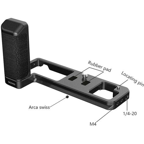  Niceyrig L-Bracket with Leather Grip for Fujifilm X-T4 Camera