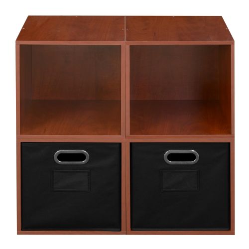  Niche NICHE Set of 6 Cubo Modular Storage Cubes and 3 Cubo Foldable Fabric Bins- Truffle/Natural