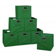 Niche Set of 12 Cubo Foldable Fabric Bins- Green
