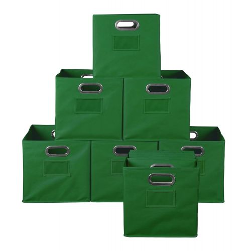  Niche Set of 12 Cubo Foldable Fabric Bins- Green