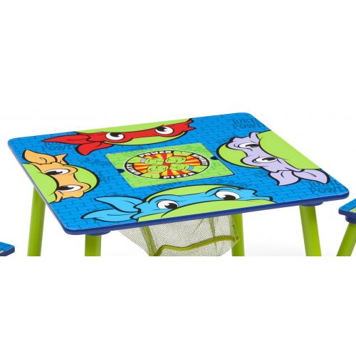  Nickelodeon Teenage Mutant Ninja Turtles Wood Kids Storage Table and Chairs Set by Delta Children