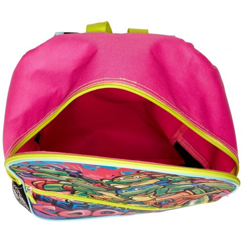  Nickelodeon Teenage Mutant Ninja Turtles Little Girls Keepin It Cool 16 Backpack, Green/Pink, 16