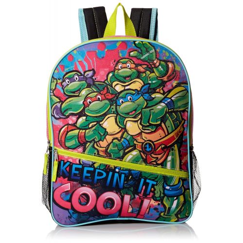  Nickelodeon Teenage Mutant Ninja Turtles Little Girls Keepin It Cool 16 Backpack, Green/Pink, 16