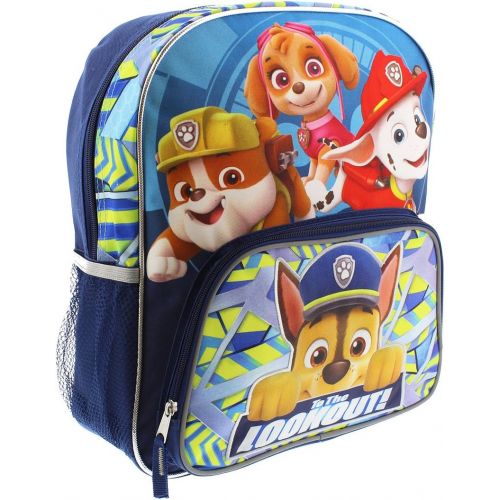  Nickelodeon Paw Patrol 14 inch Backpack and Lunch Box Set