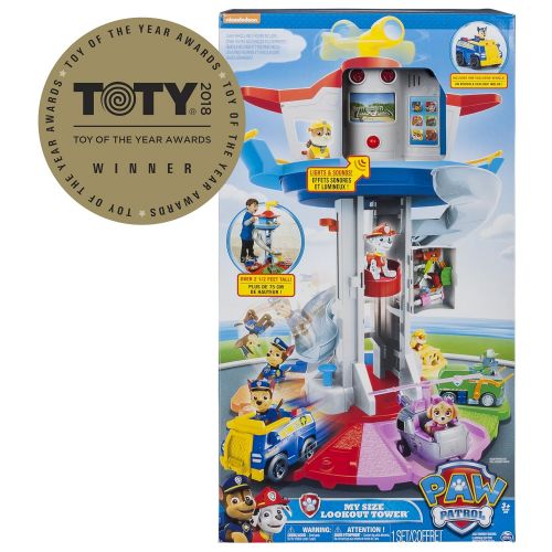  Nickelodeon PAW Patrol My Size Lookout Tower with Exclusive Vehicle, Rotating Periscope & Lights & Sounds