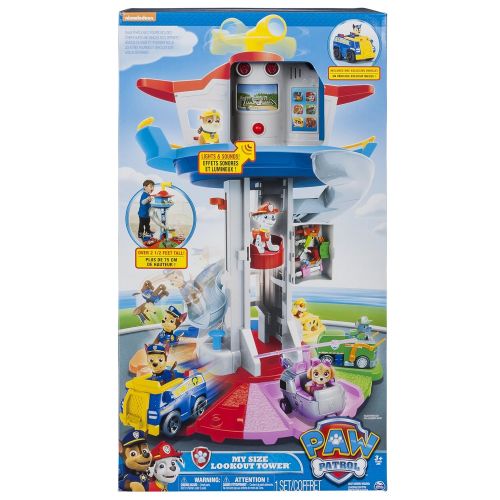  Nickelodeon PAW Patrol My Size Lookout Tower with Exclusive Vehicle, Rotating Periscope & Lights & Sounds