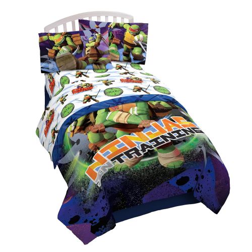  Nickelodeon Teenage Mutant Ninja Turtles Stars 3 Piece Microfiber Twin Sheet Set, Nina Training