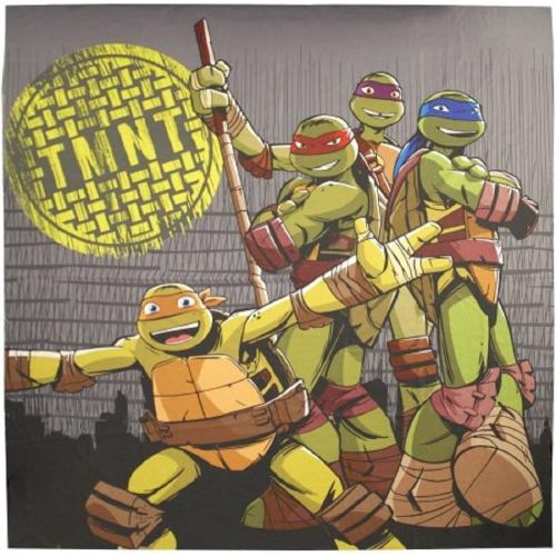  Nickelodeon Teenage Mutant Ninja Turtles Cross Hatching Fabric Shower Curtain 72 x 72