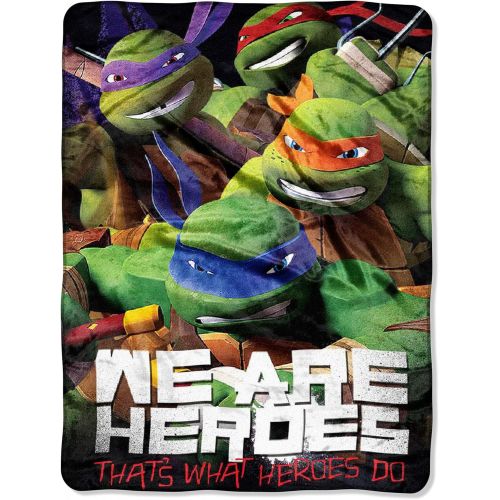  Nickelodeons Teenage Mutant Ninja Turtles, We Are Heroes Micro Raschel Throw Blanket, 46 x 60, Multi Color