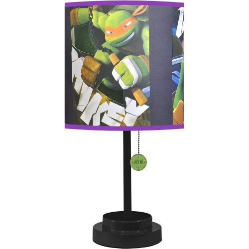  Nickelodeon TMNT Table Lamp with Die Cut Lamp Shade with CFL Bulb