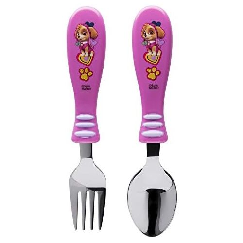  Nickelodeon Zak Designs Paw Patrol Easy Grip Flatware Fork And Spoon Utensil Set  Perfect for Toddler Hands With Fun Characters, Contoured Handles And Textured Grips, Paw Patrol Girl