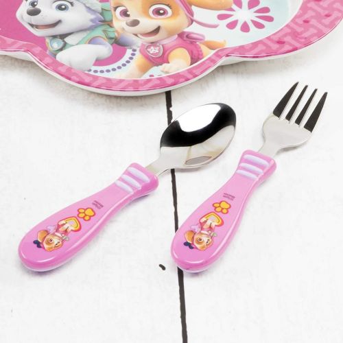  Nickelodeon Zak Designs Paw Patrol Easy Grip Flatware Fork And Spoon Utensil Set  Perfect for Toddler Hands With Fun Characters, Contoured Handles And Textured Grips, Paw Patrol Girl