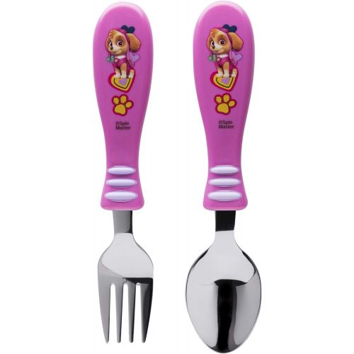  Nickelodeon Zak Designs Paw Patrol Easy Grip Flatware Fork And Spoon Utensil Set  Perfect for Toddler Hands With Fun Characters, Contoured Handles And Textured Grips, Paw Patrol Girl