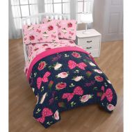 MISC 1 Piece Girls Pink Nickelodeon Sweet JoJo Siwa Comforter Full Sized Sweet Jo Jo Themed Bedding Girly Heart Love Floral Rose Polka Dot Dots Bow Blue Jean Flower Leaf Botanic Pa