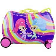 Nickelodeon Shimmer and Shine Kids CarryOn Luggage 20 Children Seaton Ride-On Suitecase (Purple)