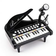 [아마존베스트]nicknack Piano Toy Keyboard for Baby & Toddlers Birthday Gift Toy for 1 2 3 4 Year Old Kids Toy Piano 24 Keys, Black