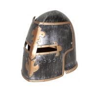 Nicky Bigs Novelties Medieval Knight Helmet Costume Headwear Accessory, Pewter, One Size